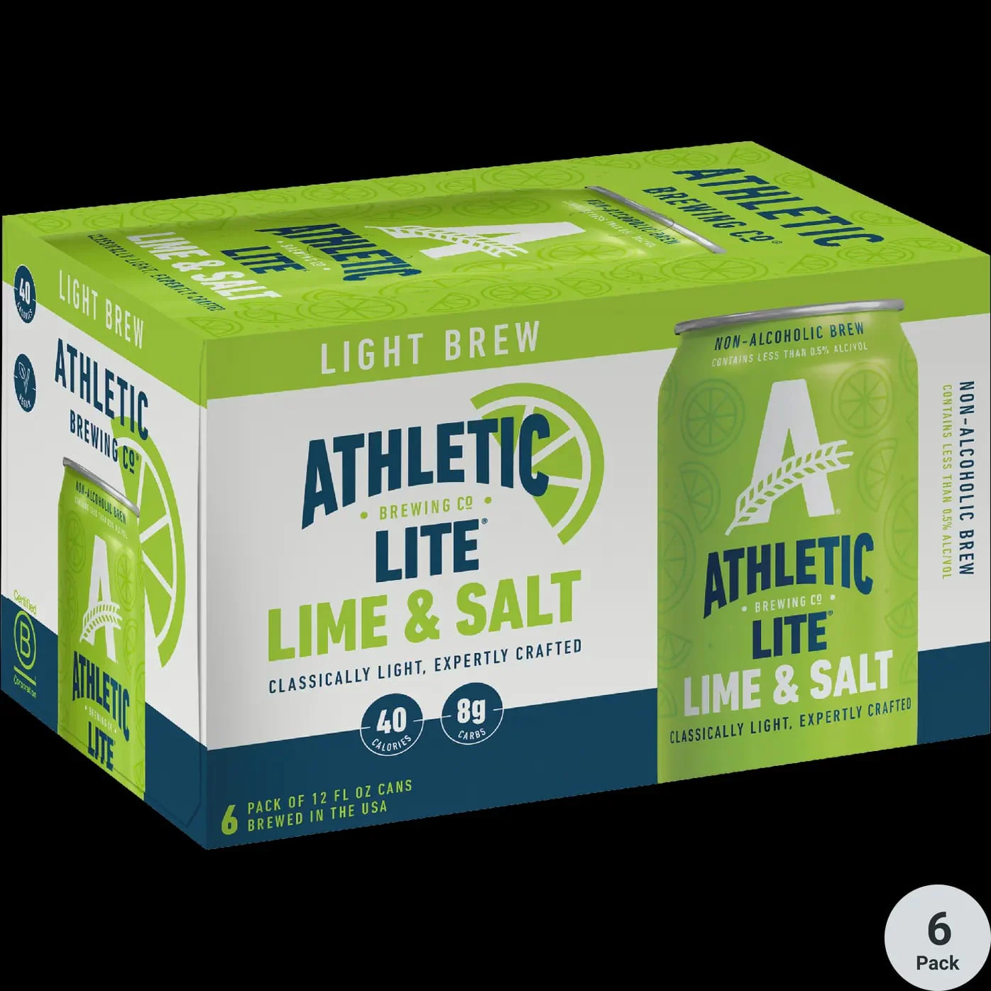 ATHLETIC LIME & SALT 6PK CAN