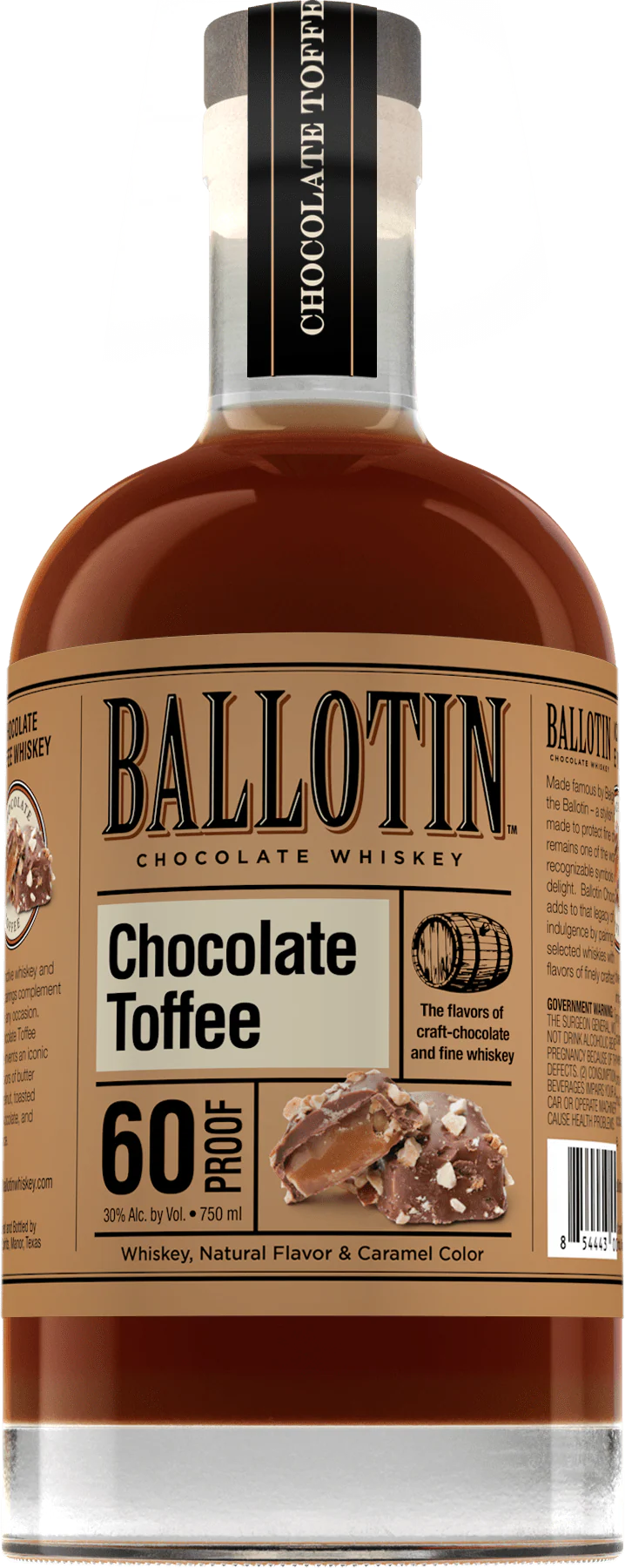 BALLOTIN CHOCOLATE TOFFEE WHISKEY 750ML