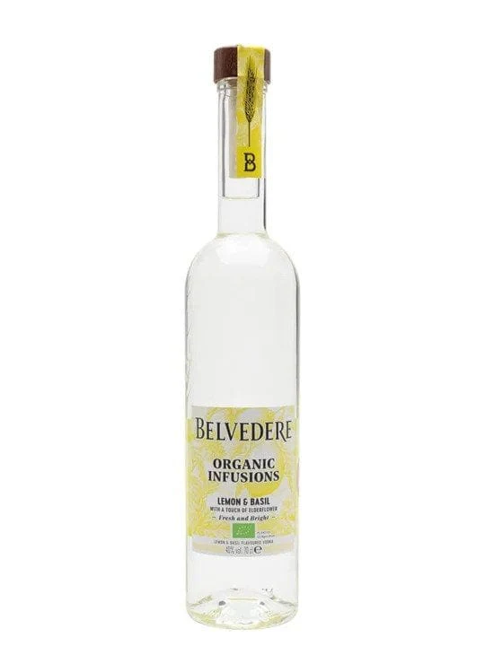 BELVEDERE ORGANIC INFUSIONS LEMON BASIL 750ML C/O