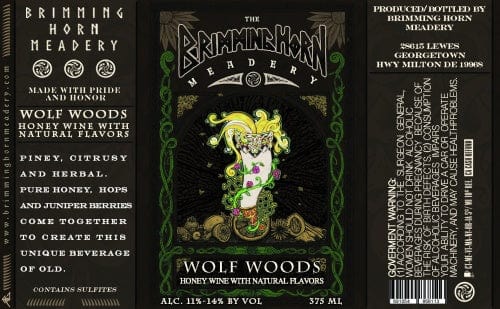 BRIMMING HORN WOLF WOODS MEAD 500ML