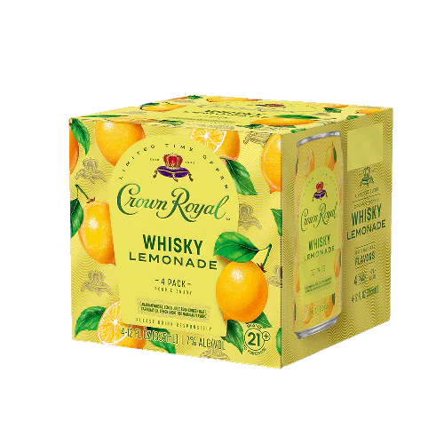 CROWN ROYAL RTD WHISKY LEMONADE 4PK
