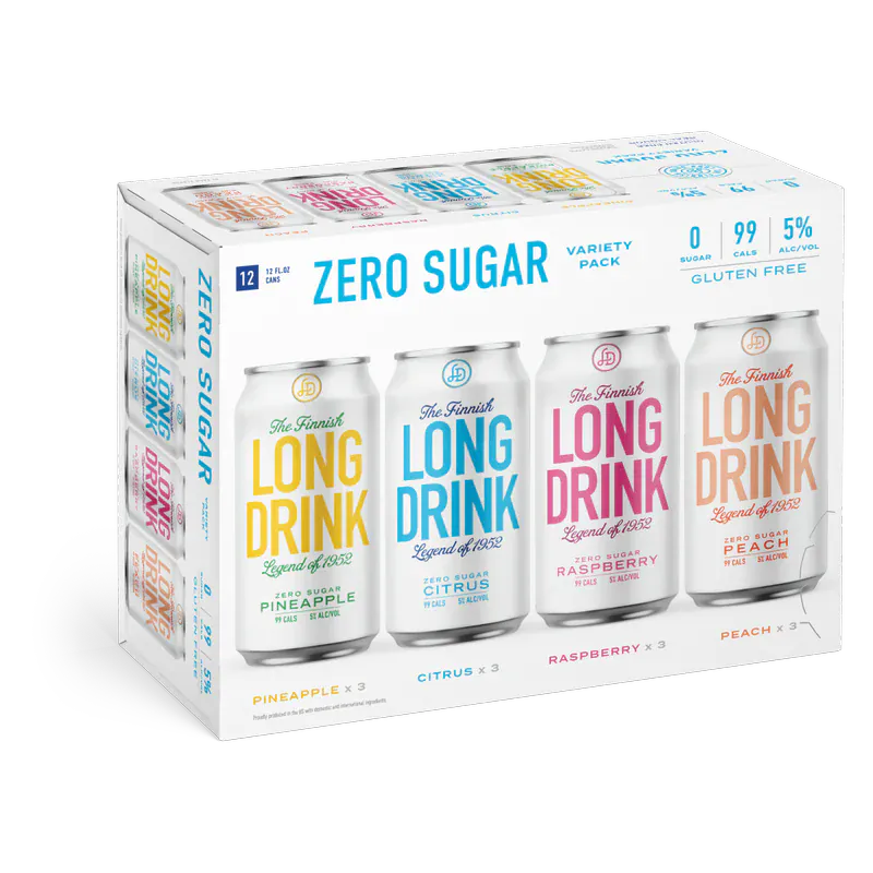 LONG DRINK ZERO SUGAR COCKTAIL VARIETY 12 PACK CANS