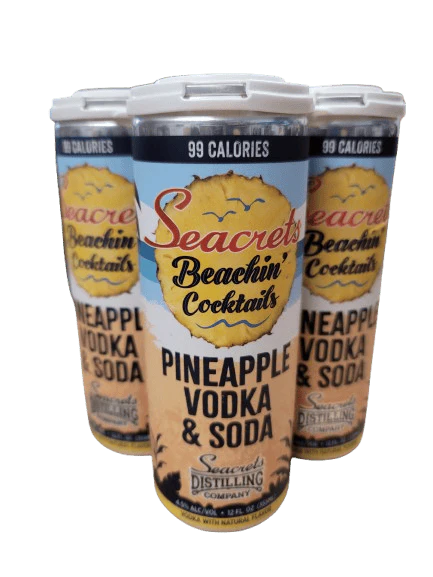 SEACRETS PINEAPPLE VODKA SODA RTD 4PK
