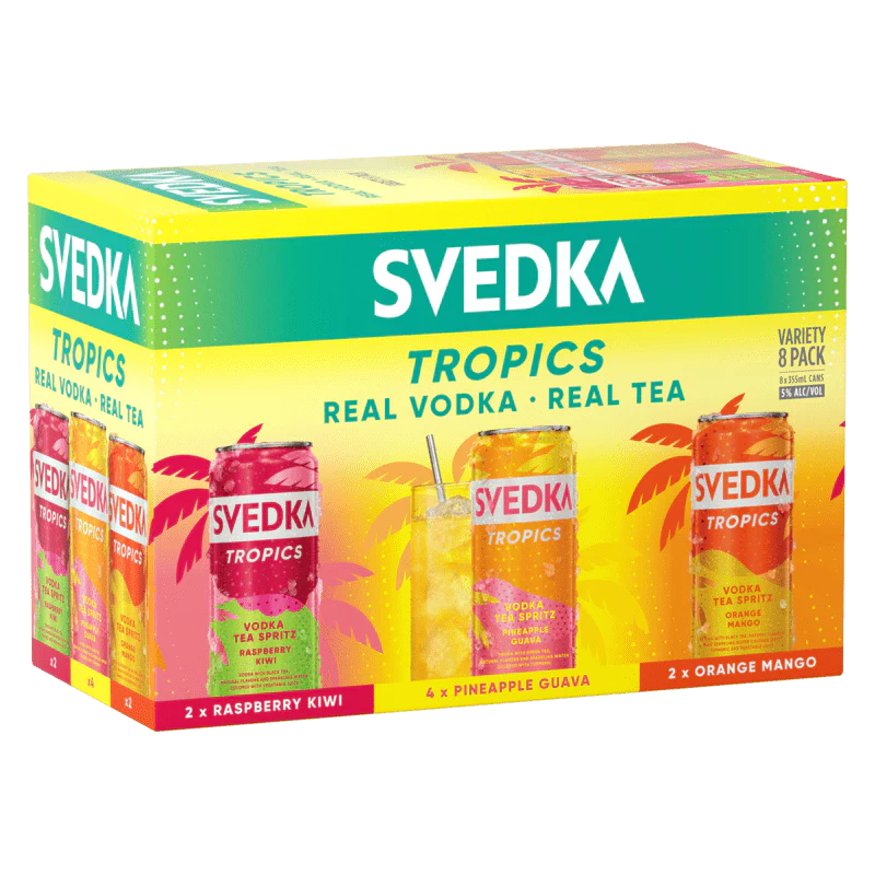 SVEDKA TROPICS VODKA TEA SPRITZ VARIETY 8PK