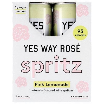 YES WAY ROSE PINK LEMONADE SPRITZ 4PK CAN 250ML C/O